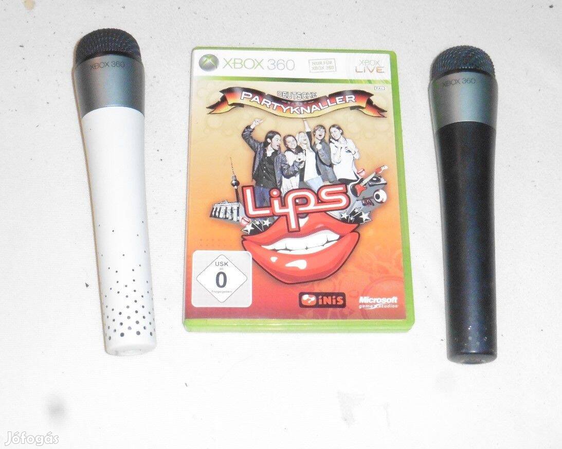 Xbox 360 Lips Party Classic karaoké szett 2db vezeték nélküli mikrofon