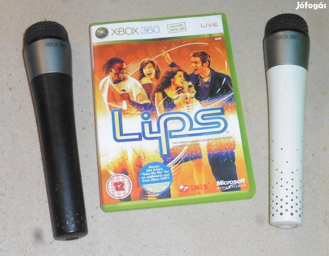 Xbox 360 Lips karaoké szett, 2db vezeték nélküli mikrofonnal