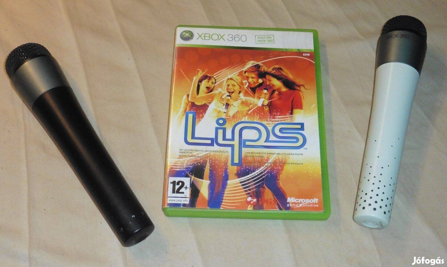 Xbox 360 Lips karaoké szett, 2db vezeték nélküli mikrofonnal