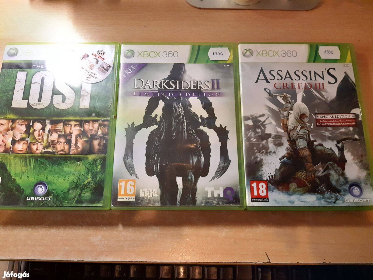 Xbox 360 Lost, Darksider 2, Assassin's Creed III Játékok !