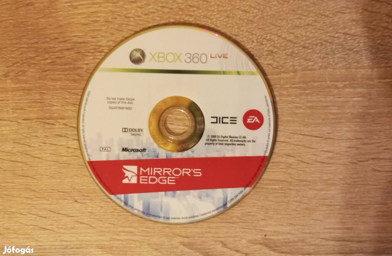 Xbox 360 Mirror's Edge játék Xbox One is