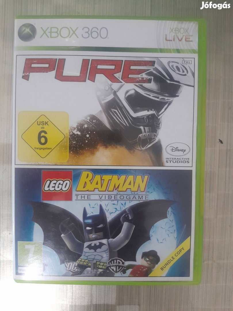 Xbox 360 Pure és Lego Batman játék 