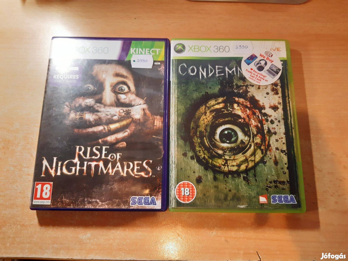 Xbox 360 Rise of Nightmares, Condemned 2 Játékok !