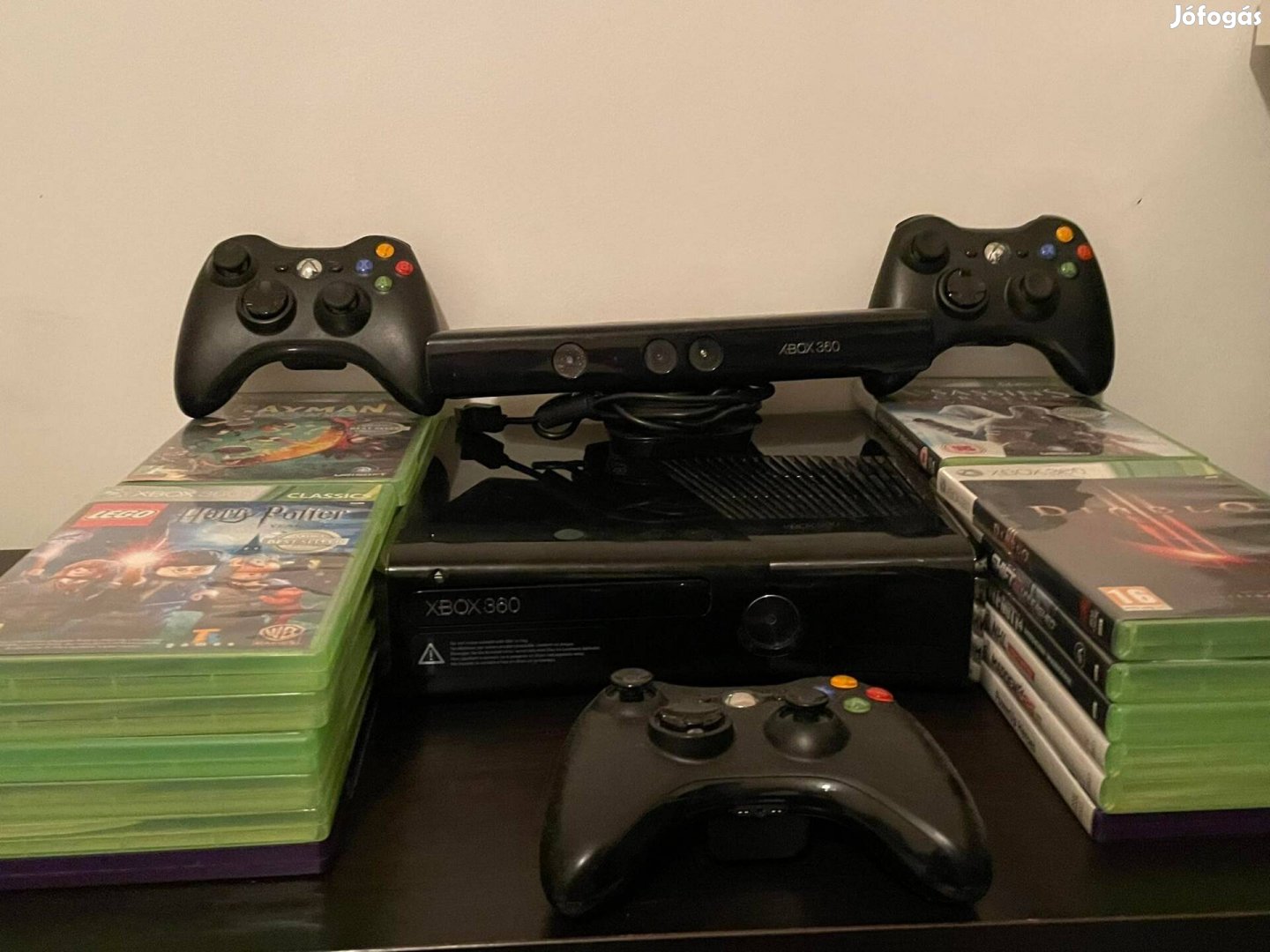 Xbox 360 S gyári, nem piszkált + játékok