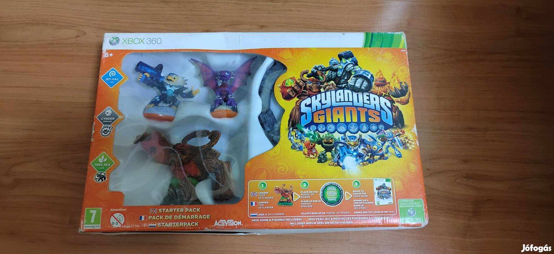 Xbox 360 Skylanders Giants kezdő szett dobozában