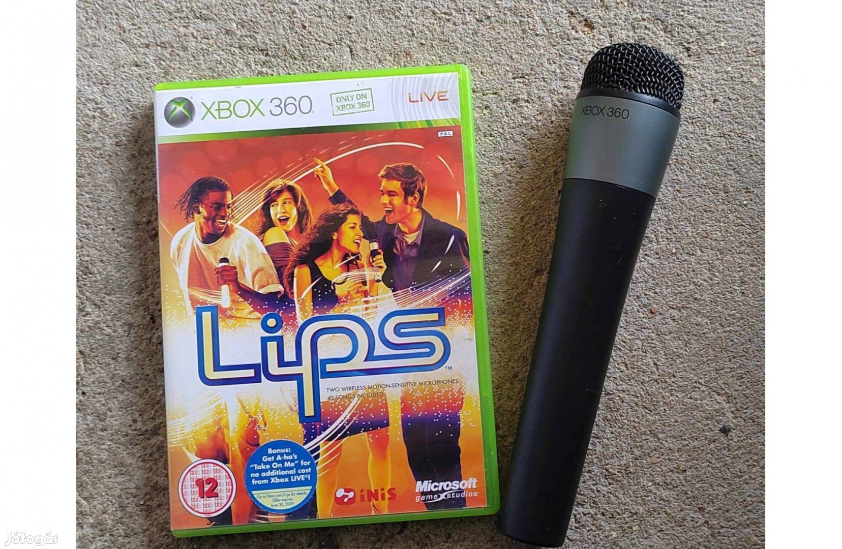 Xbox 360 Vezeték nélküli Lips mikrofon + lips játék