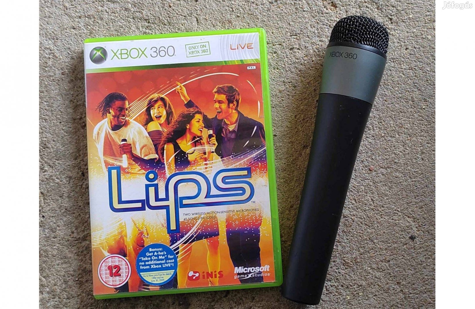 Xbox 360 Vezeték nélküli Mikrofon + Lips játék - tökéletesen működik