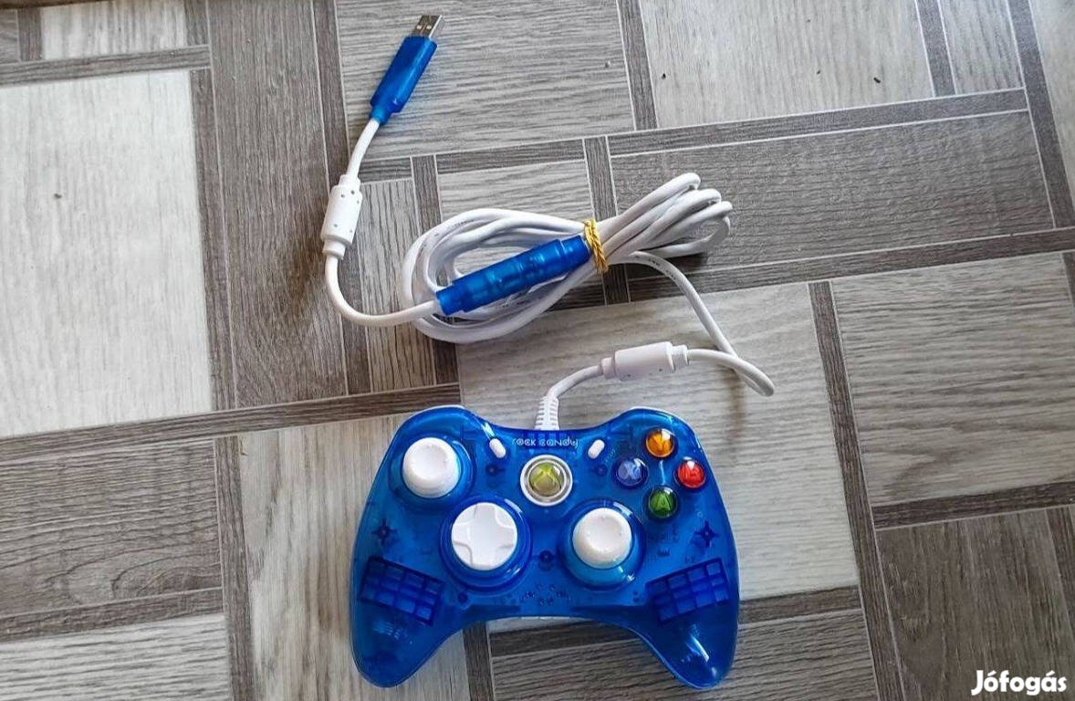 Xbox 360 Vezetékes Kontroller Kék színben