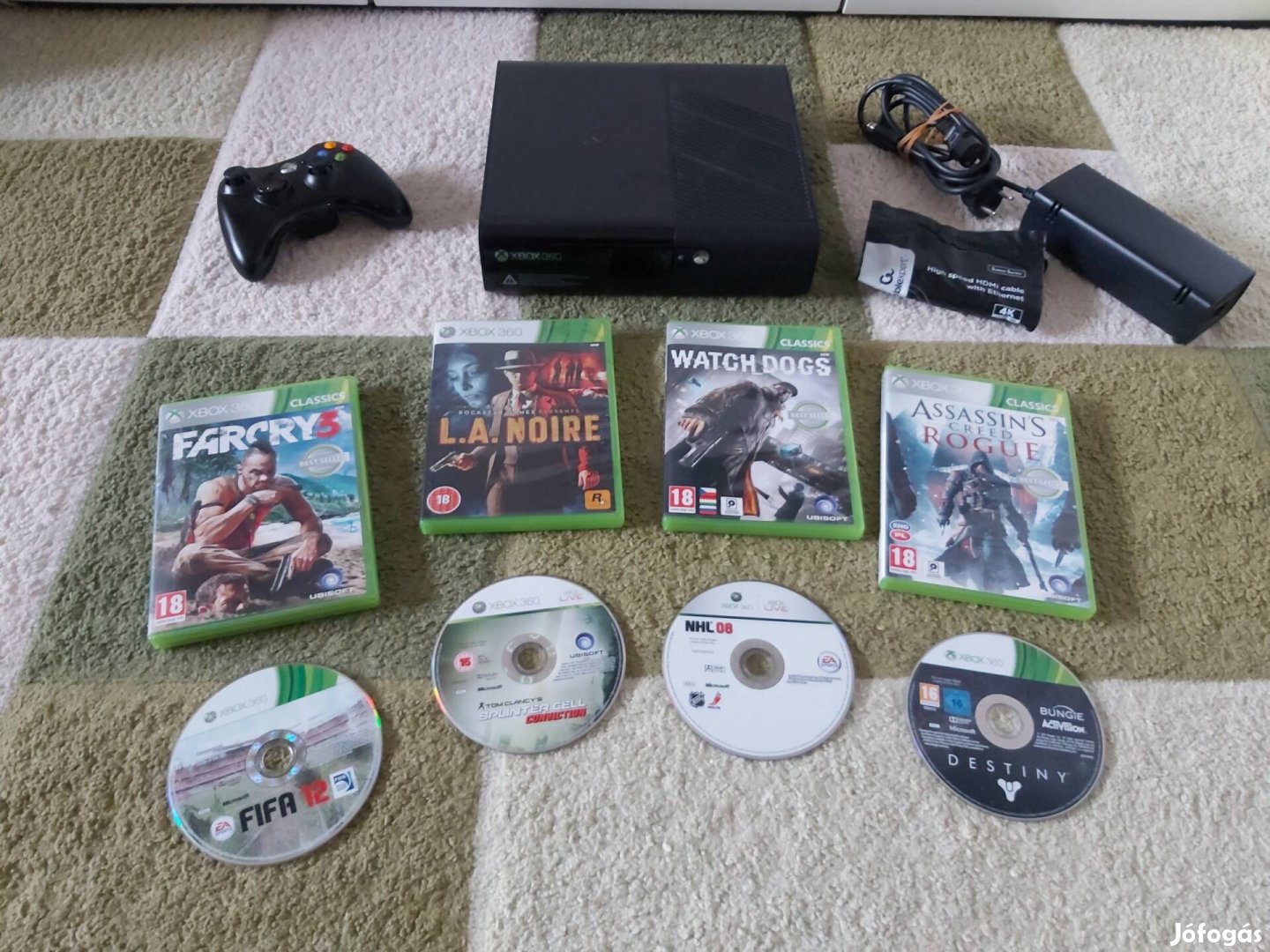 Xbox 360 Xbox360 E Slim 500GB Játékokkal Tartozékaival 