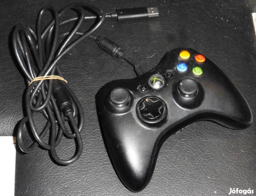 Xbox 360, PC Fekete Vezetékes Joy, Kontroller, Irányító, újszerű