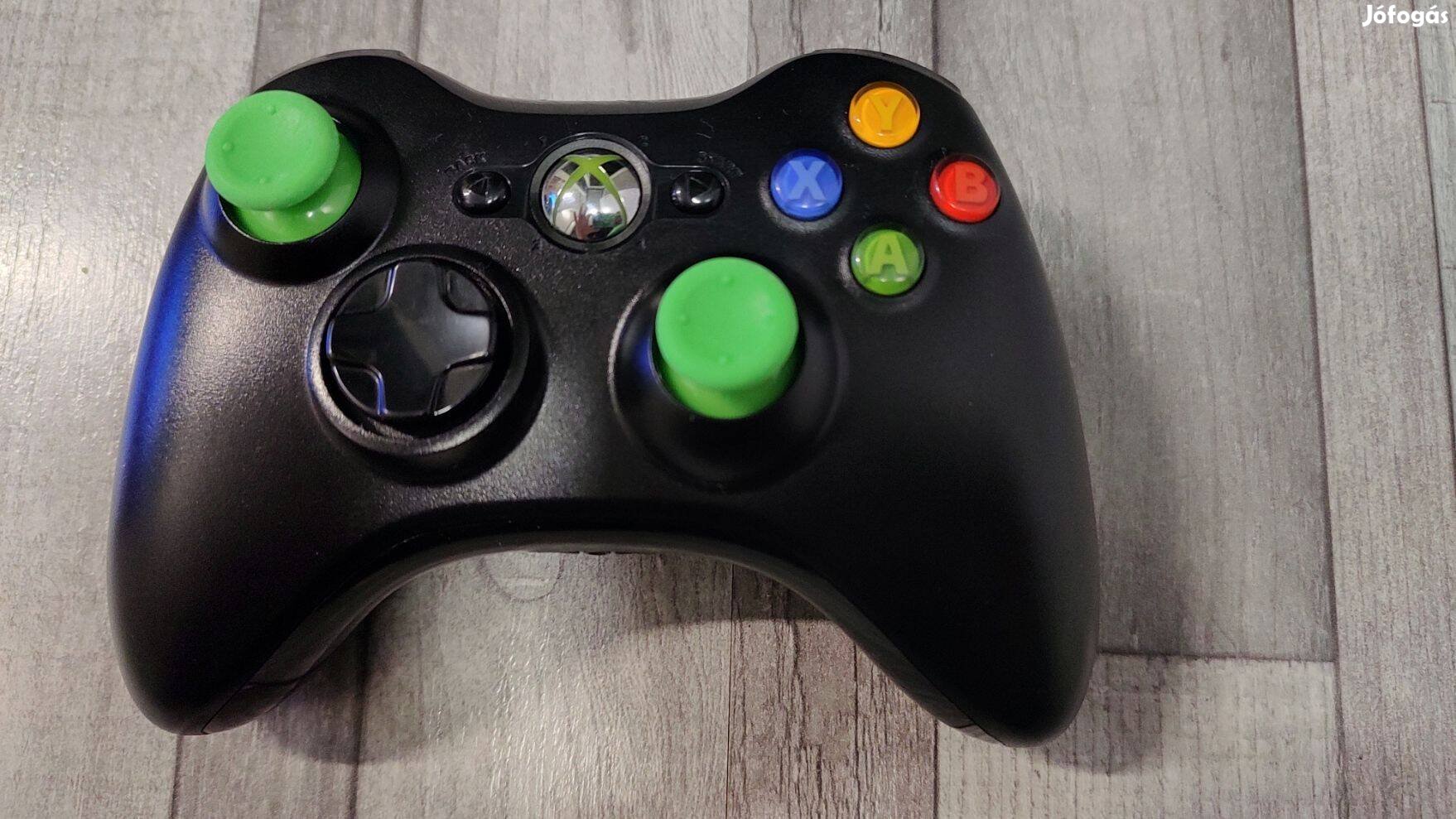 Xbox 360 : Gyári Vezeték Nélküli Kontroller Fekete - Zöld
