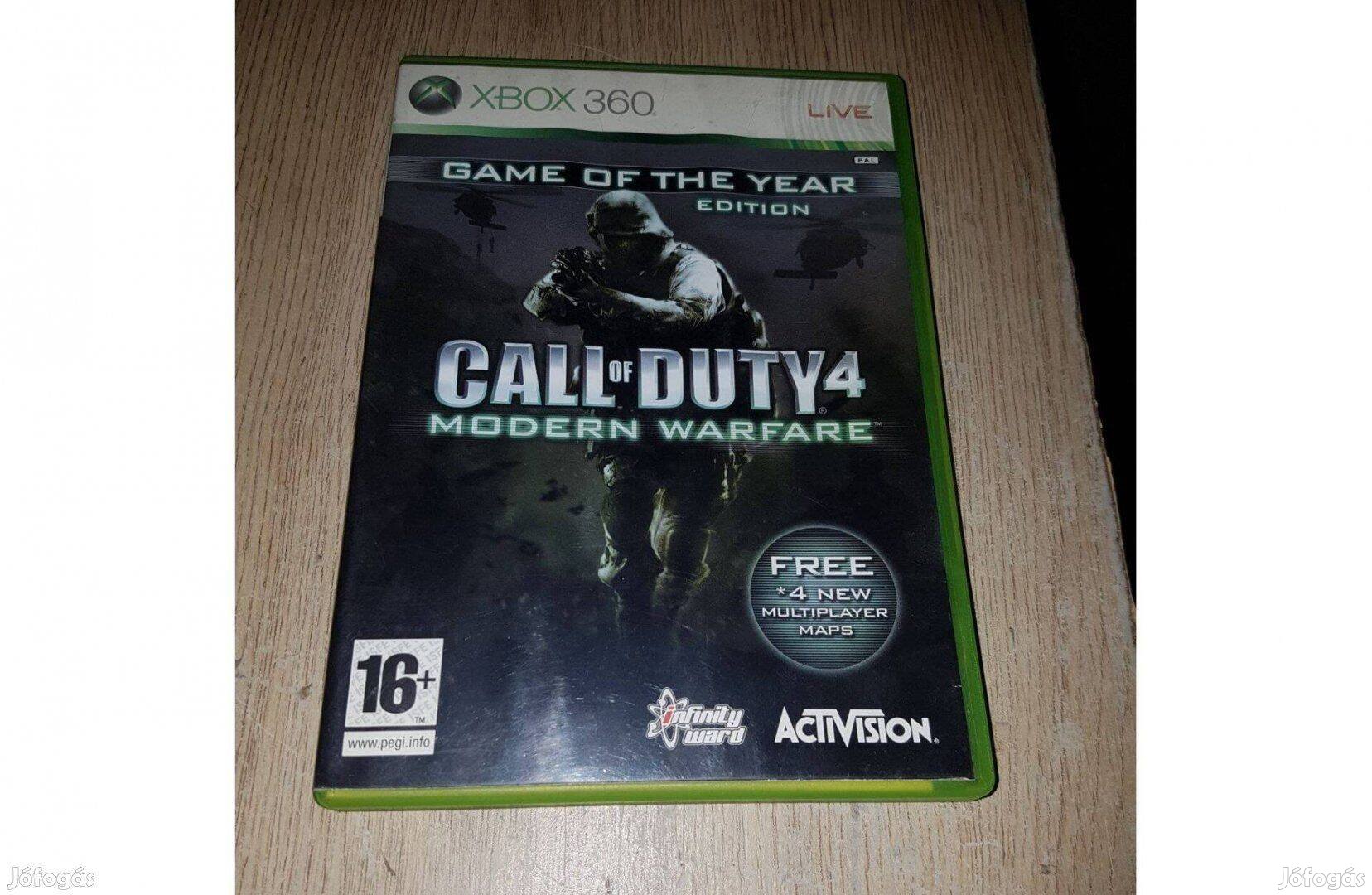 Xbox 360 call of duty 4 modern warfare eladó