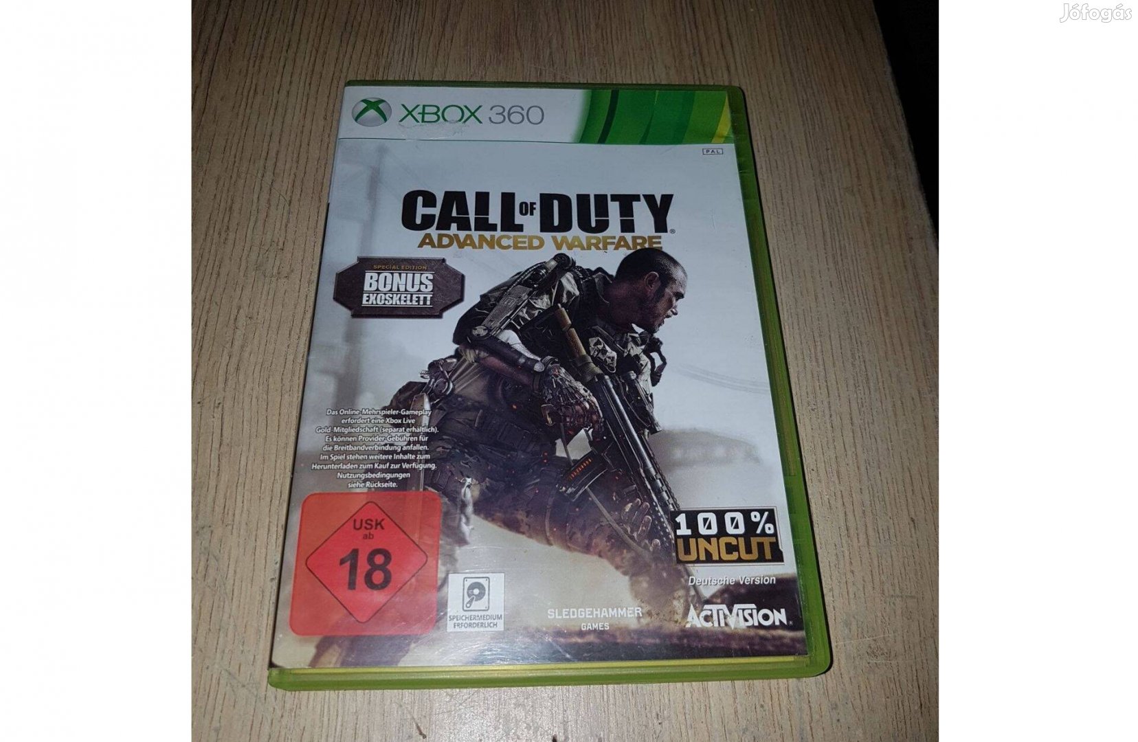 Xbox 360 call of duty advanced warfare játék eladó