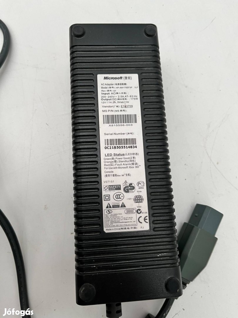 Xbox 360 fat tápegység töltö Jasper müködik HP-AW175EF3P