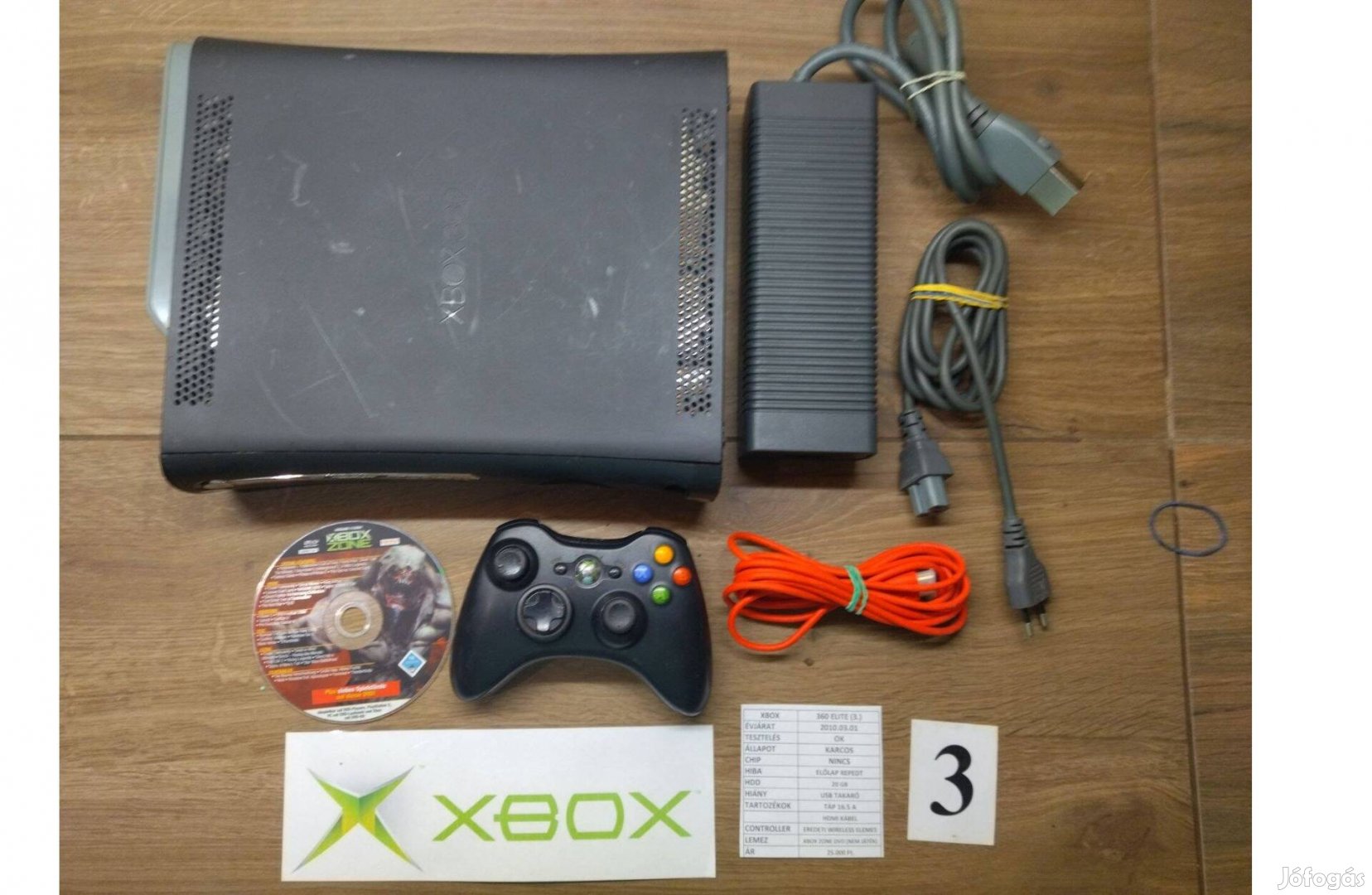 Xbox 360 fekete konzol pakk 2010. évi (3.)