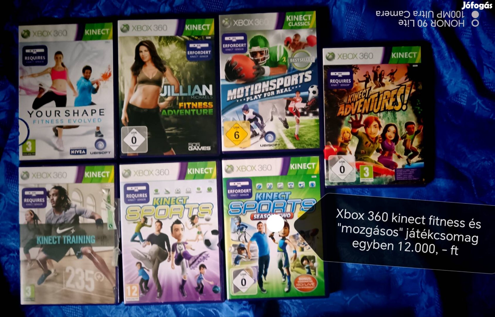 Xbox 360 fitness és mozgásos kinect játékcsomag 