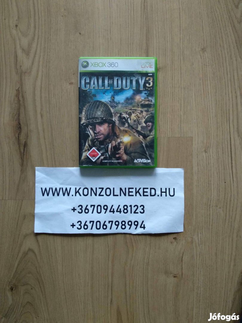 Xbox 360 játék Call of Duty 3 Xbox One Kompatibilis