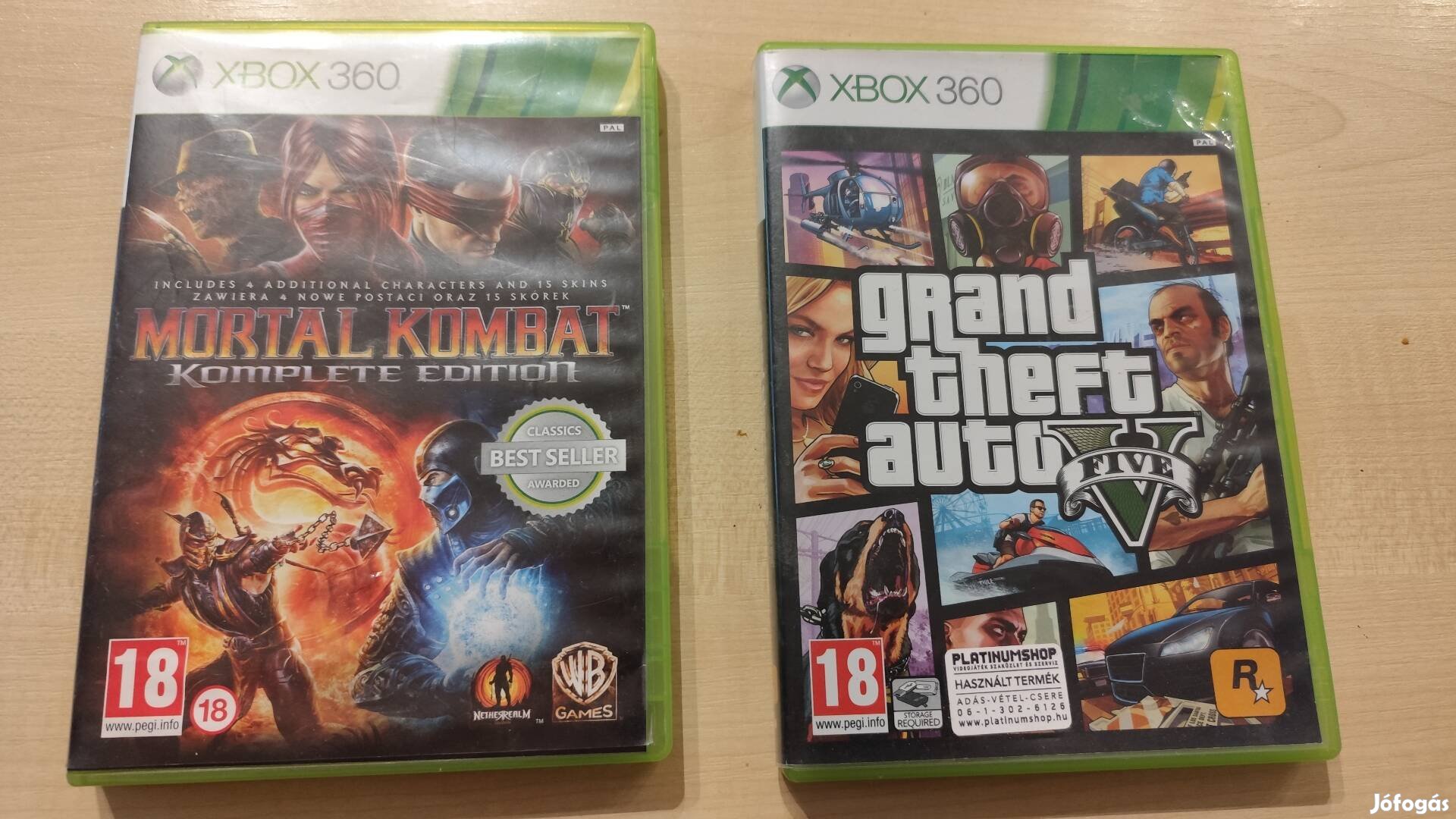 Xbox 360 játékok. Gtav, Mortal Kombat