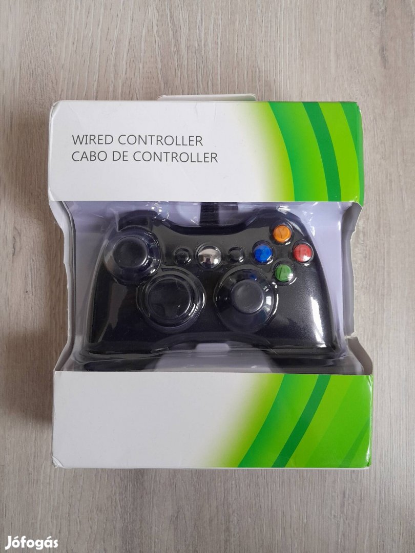 Xbox 360 kompatibllis vezetékes kontroller PC-hez és konzolhoz Új!