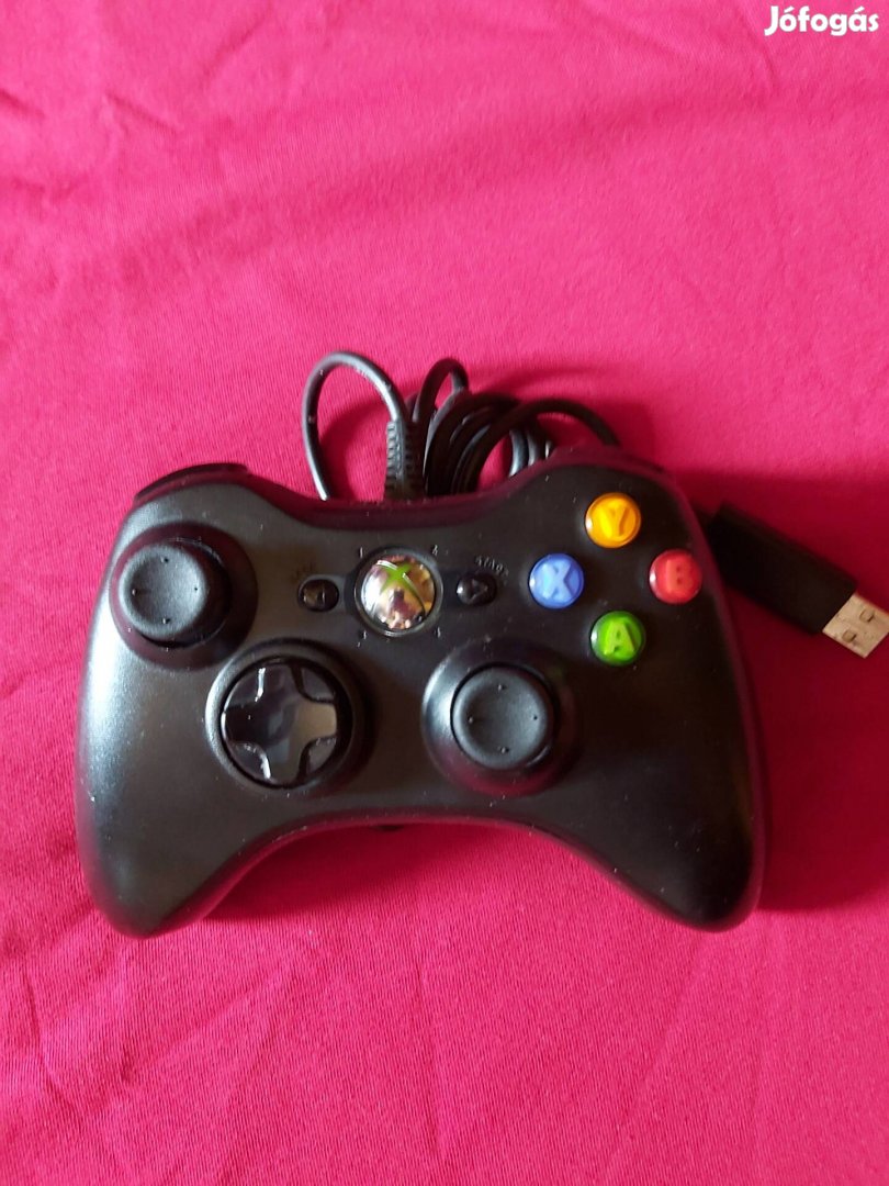 Xbox 360 kontroller - vezetékes - fekete