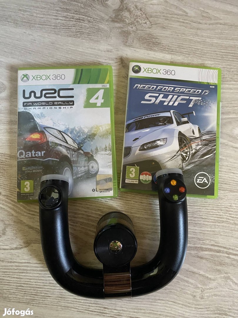 Xbox 360 u kormány ( WRC, NFS játékok)