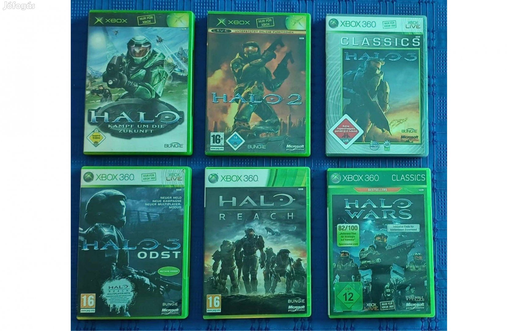 Xbox Halo 6 darabos játékgyűjtemény (Halo 1, 2, 3, Odst, Reach, Wars)