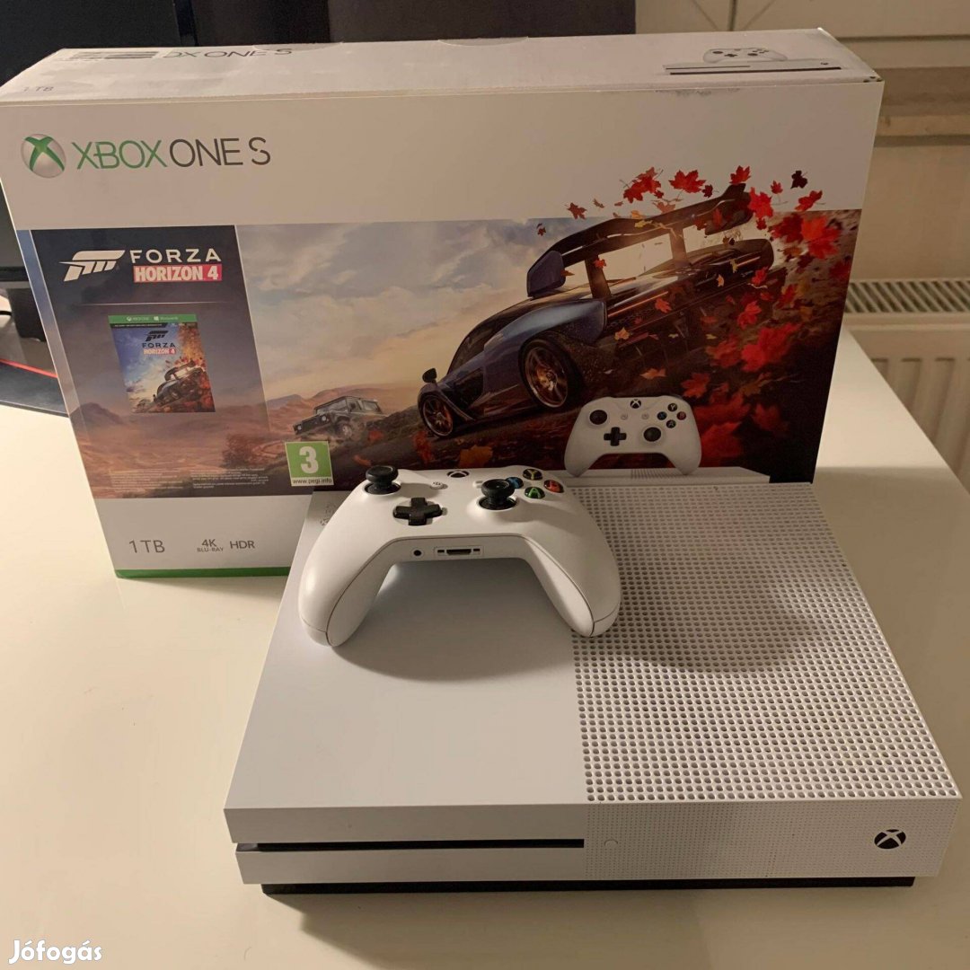 Xbox ONE S 1 TB-os konzol eladó szép állapotban gyári doboz első tulaj