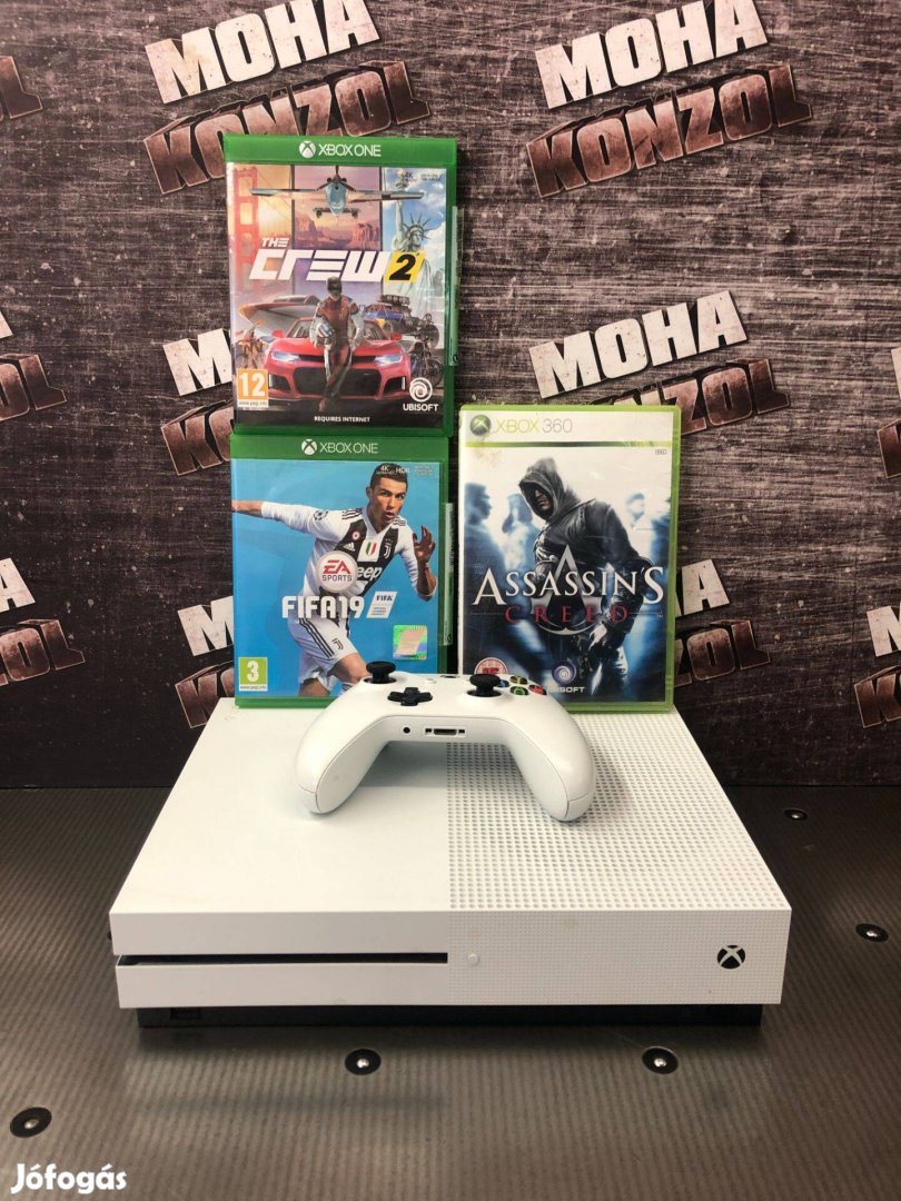 Xbox One S 1TB Konzol+3db Lemezes Játék Xbox One