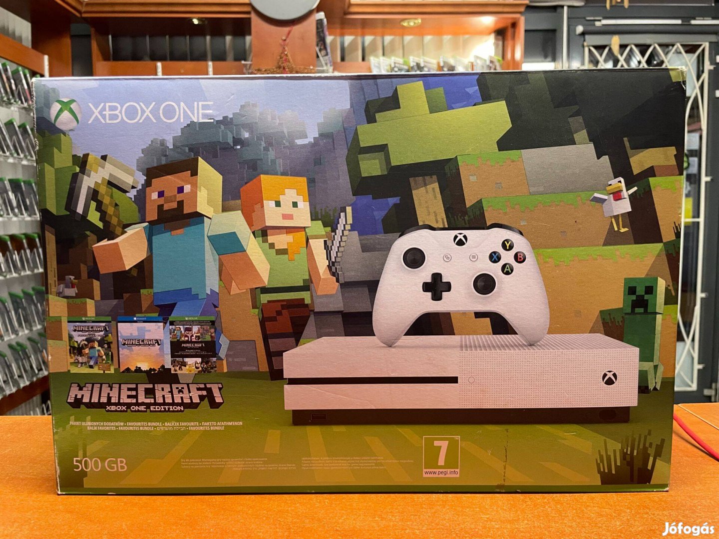 Xbox One S (500GB) + Minecraft játék üzletből garanciával eladó!