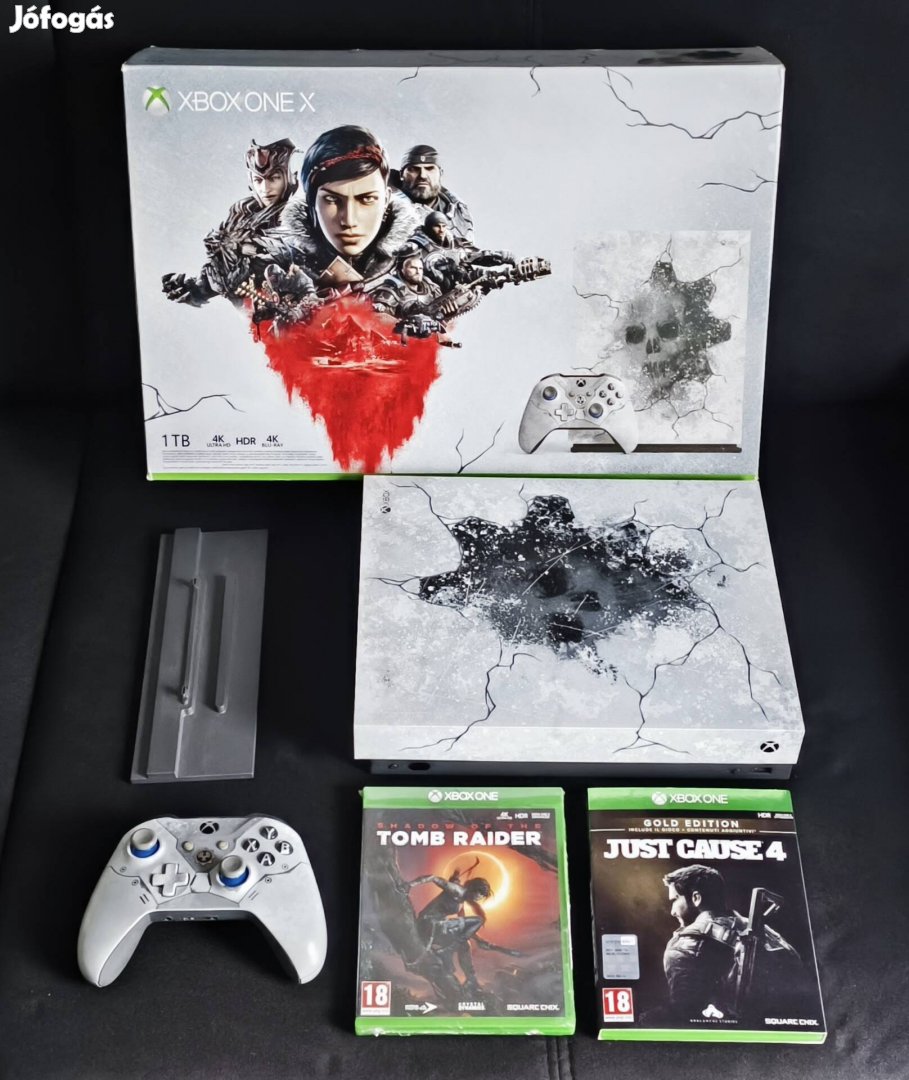 Xbox One X 1TB Gears 5 + 2db új játék