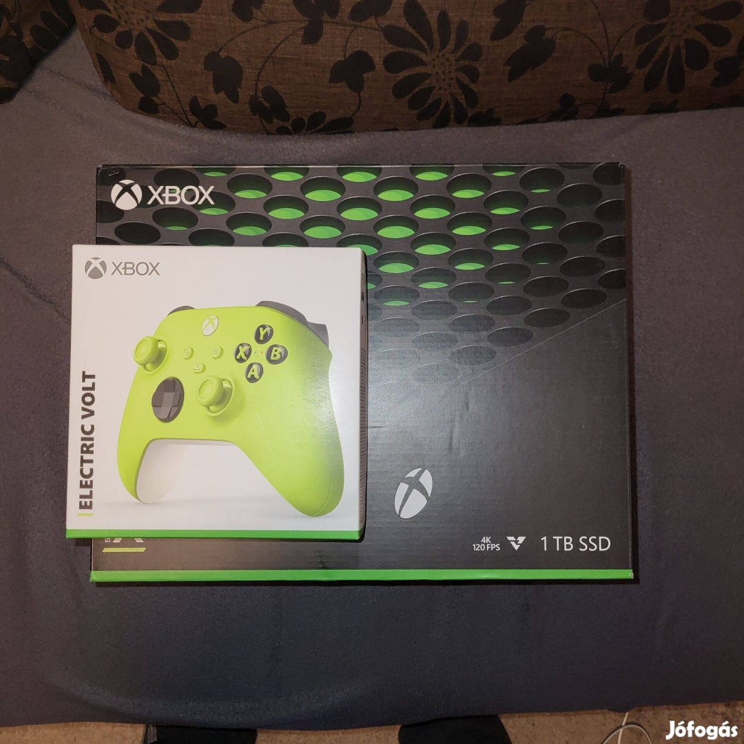 Xbox Series X dobozos+velocity green joy eladó!