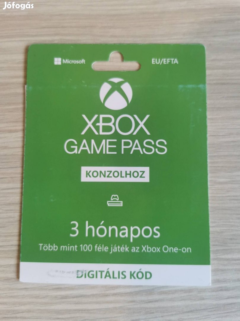 Xbox game pass 3 hónap