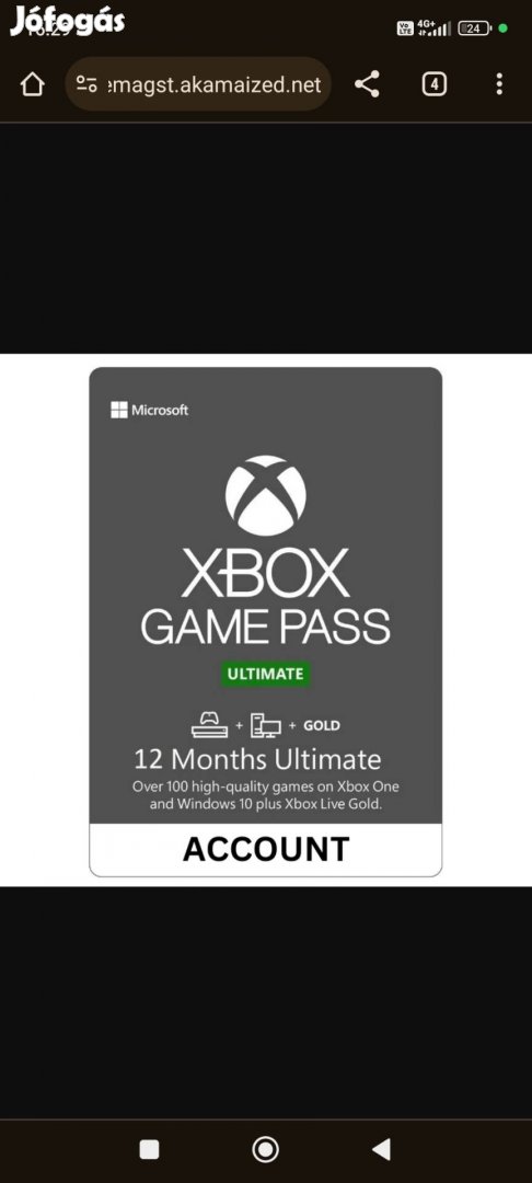 Xbox game pass ultimate előfizetés 2024.04.09-ig