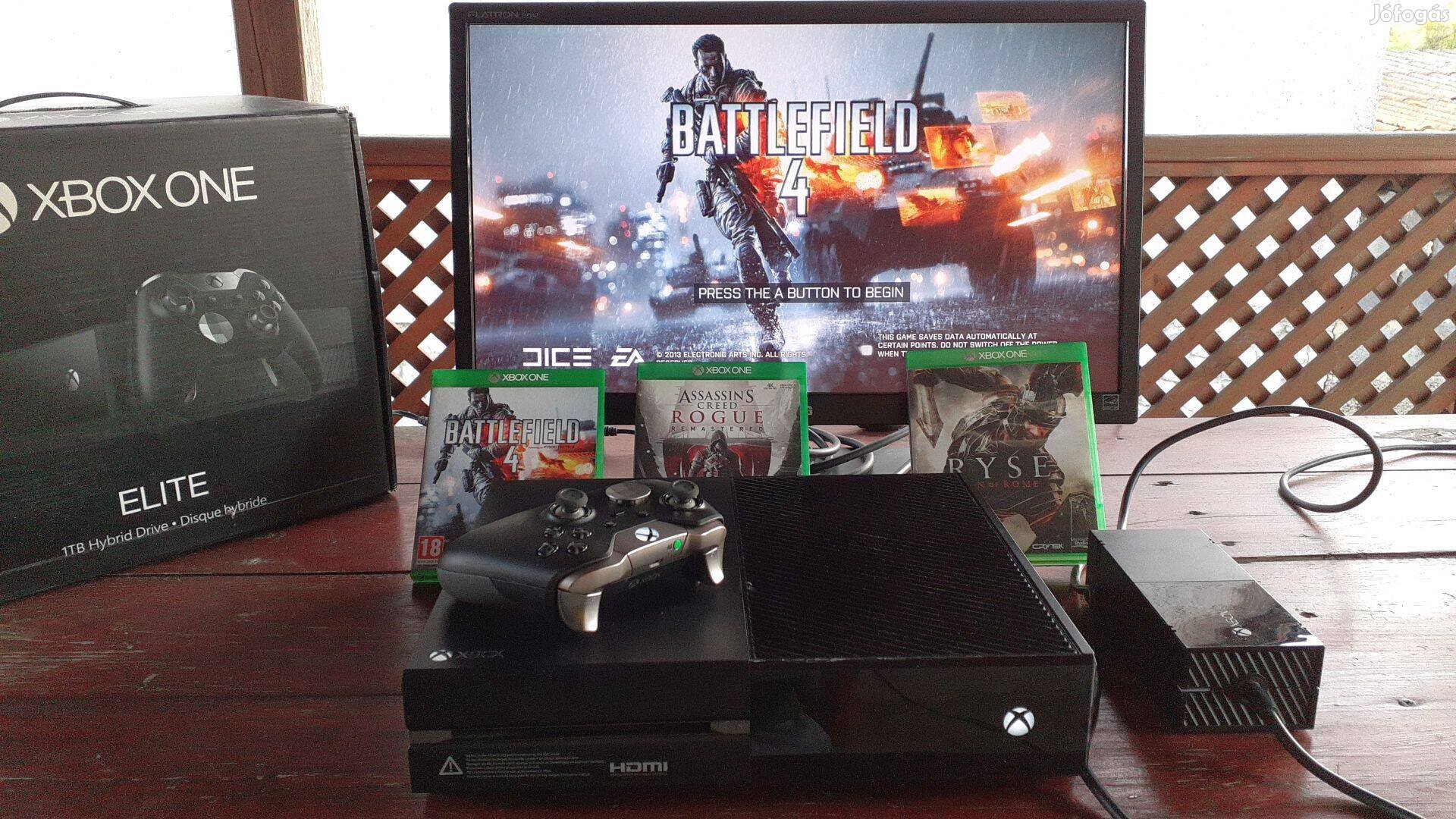 Xbox one, elite, 1tb, konzol, elite kontroller, headset, játékok