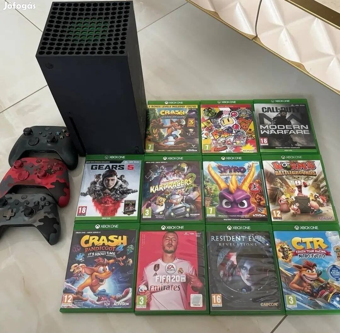 Xbox series x garanciával minden tartozékaval 