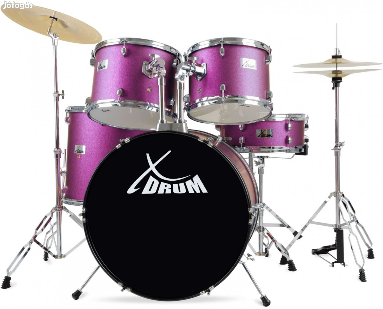 Xdrum Semi 22" Standard Dobkészlet - Szatén Lila Csillámpor