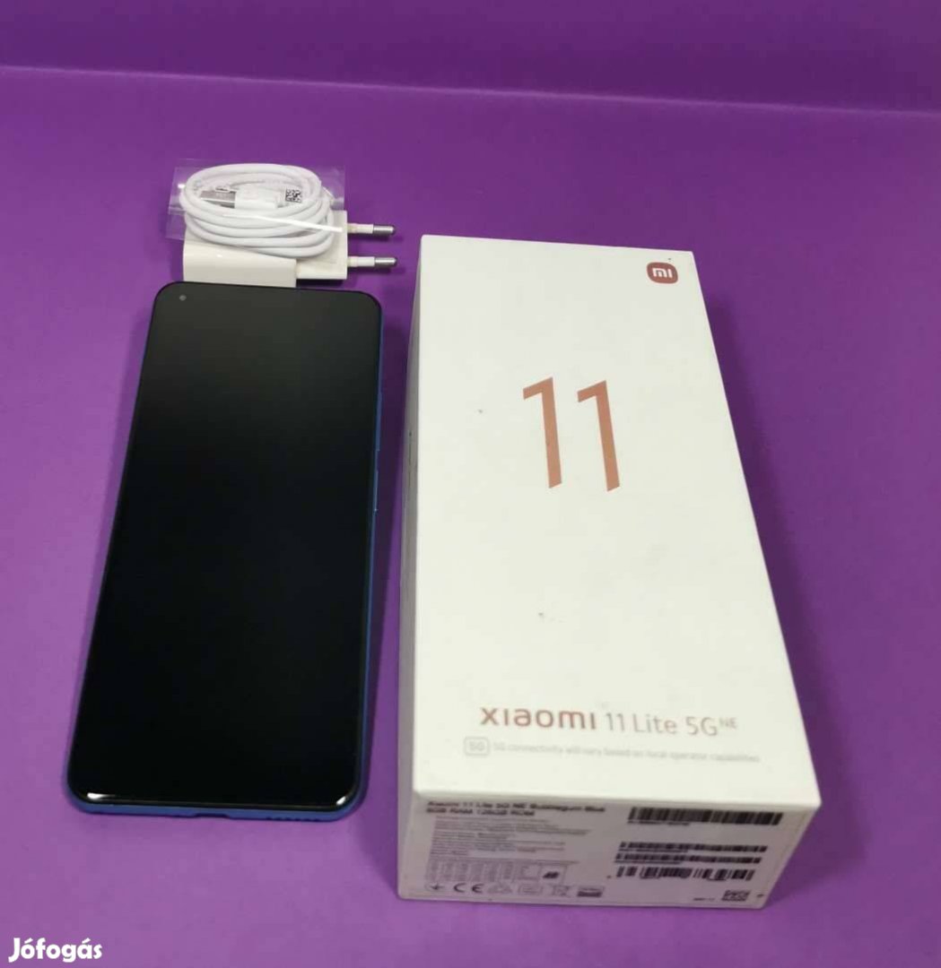 Xiaomi 11 Lite 5G NE 128GB Világoskék Dual szép állapotú mobiltelefon