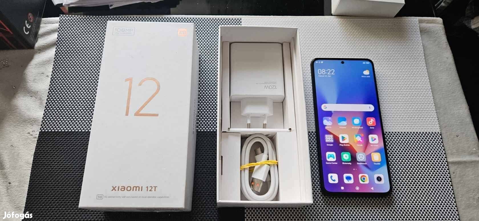 Xiaomi 12T 5G 8/128GB Dual Újszerű Szürke Garis !