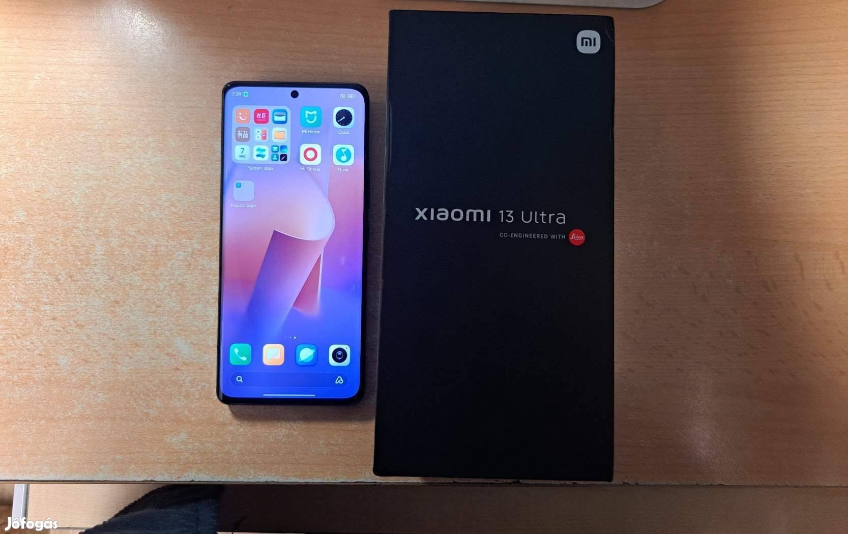 Xiaomi 13 Ultra 5G 12/256GB Dual Független Újszerű Fekete Garis !