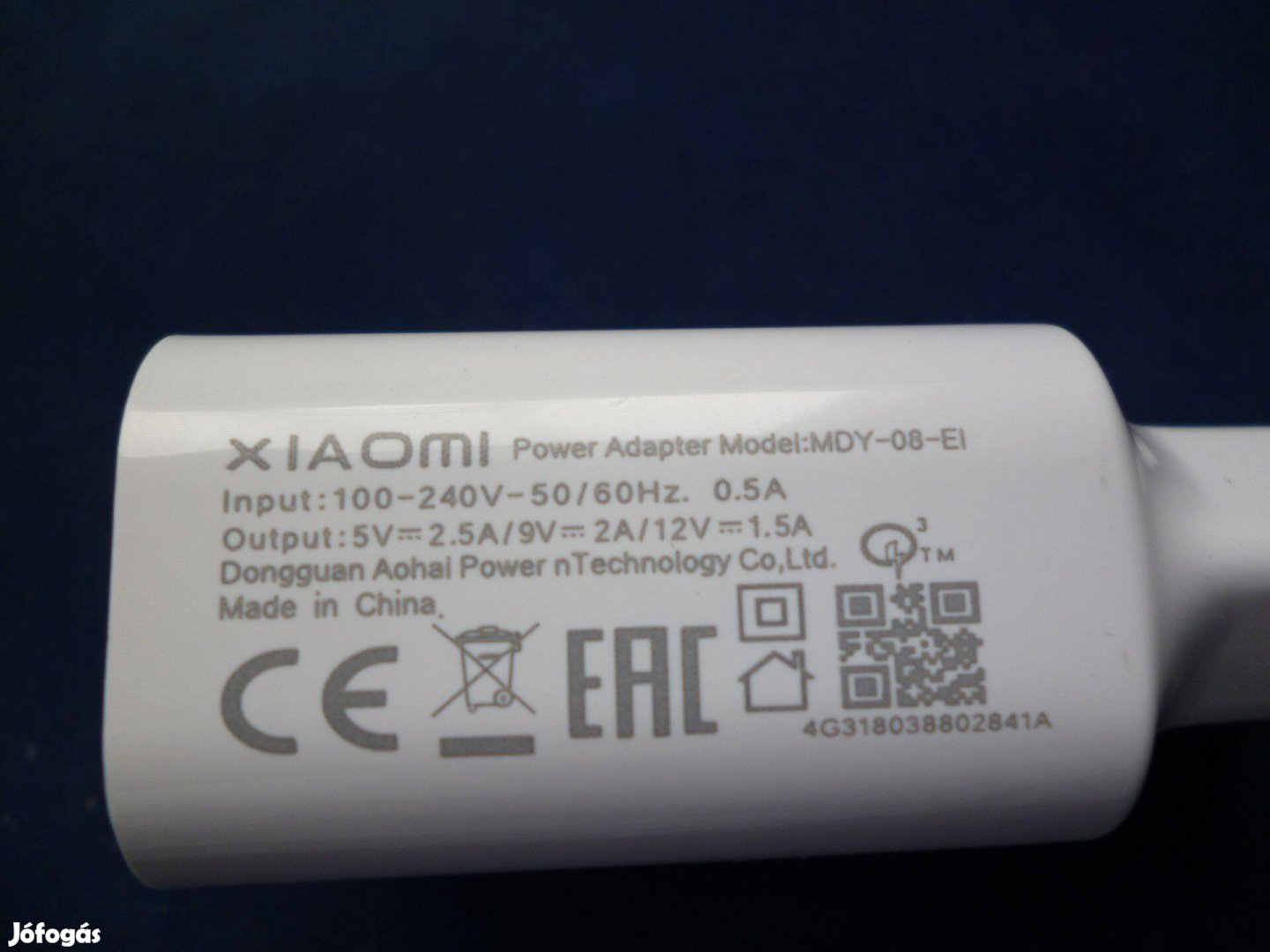 Xiaomi Mdy 08 EI töltő 18Watt