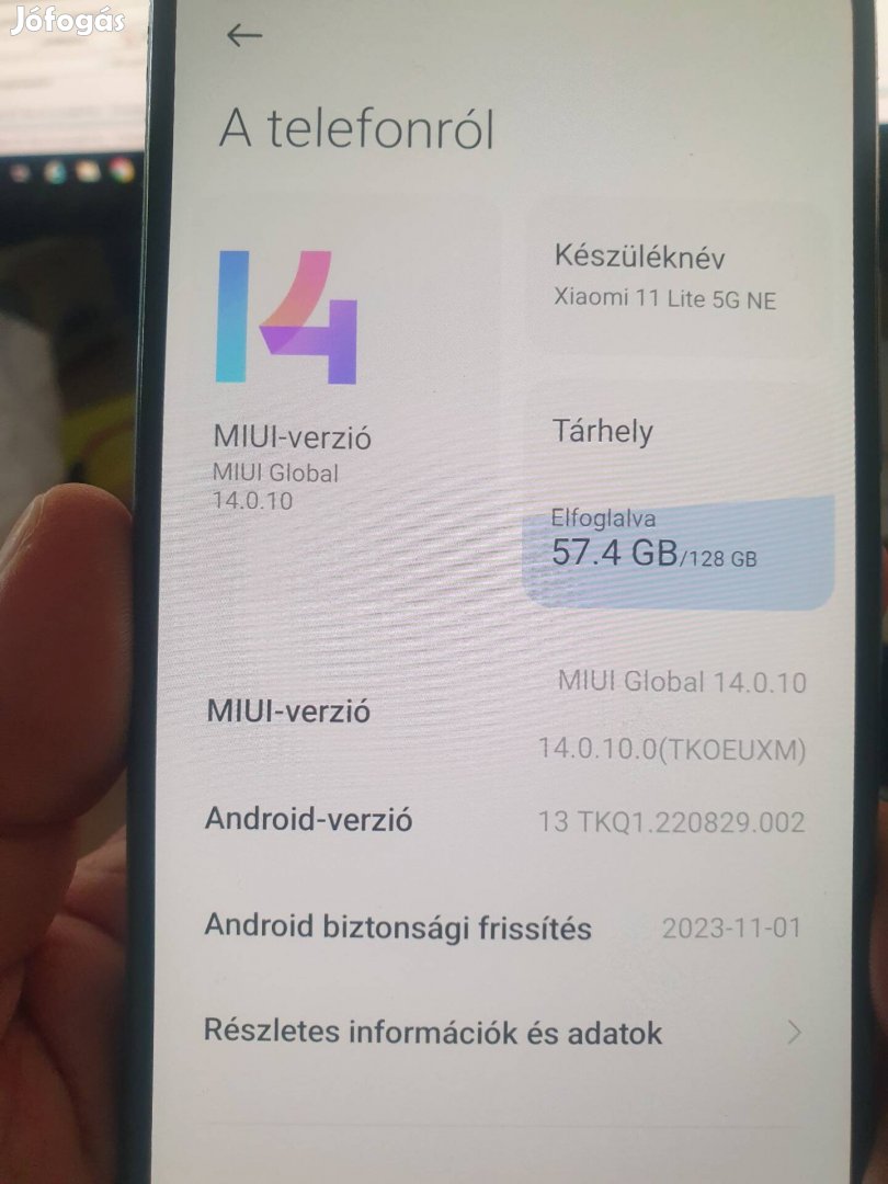 Xiaomi Mi 11 lite 5G 8/128 DS eladó 