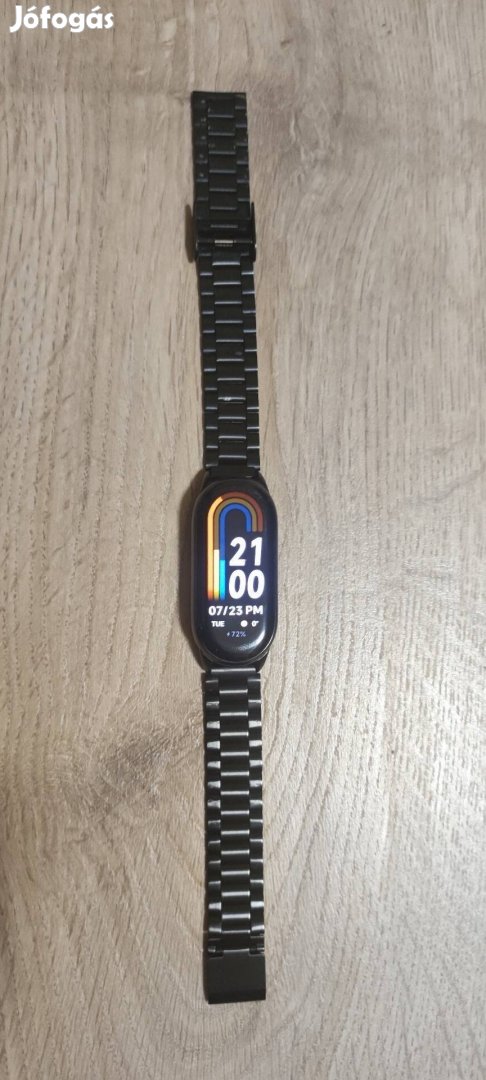 Xiaomi Mi Band 8-hoz új, fekete, fém szíj