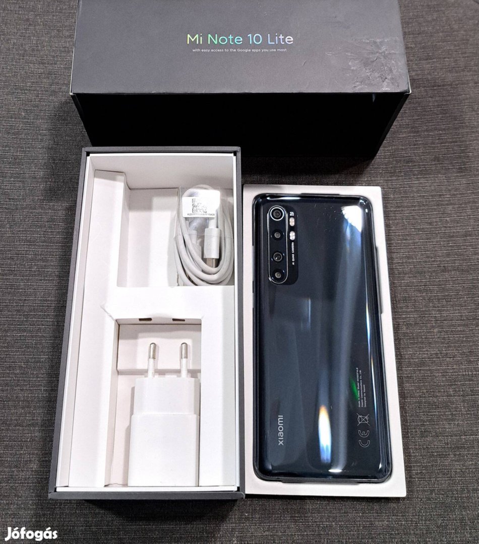 Xiaomi Mi Note 10 Lite Fekete Kártyafüggetlen Mobiltelefon Eladó!