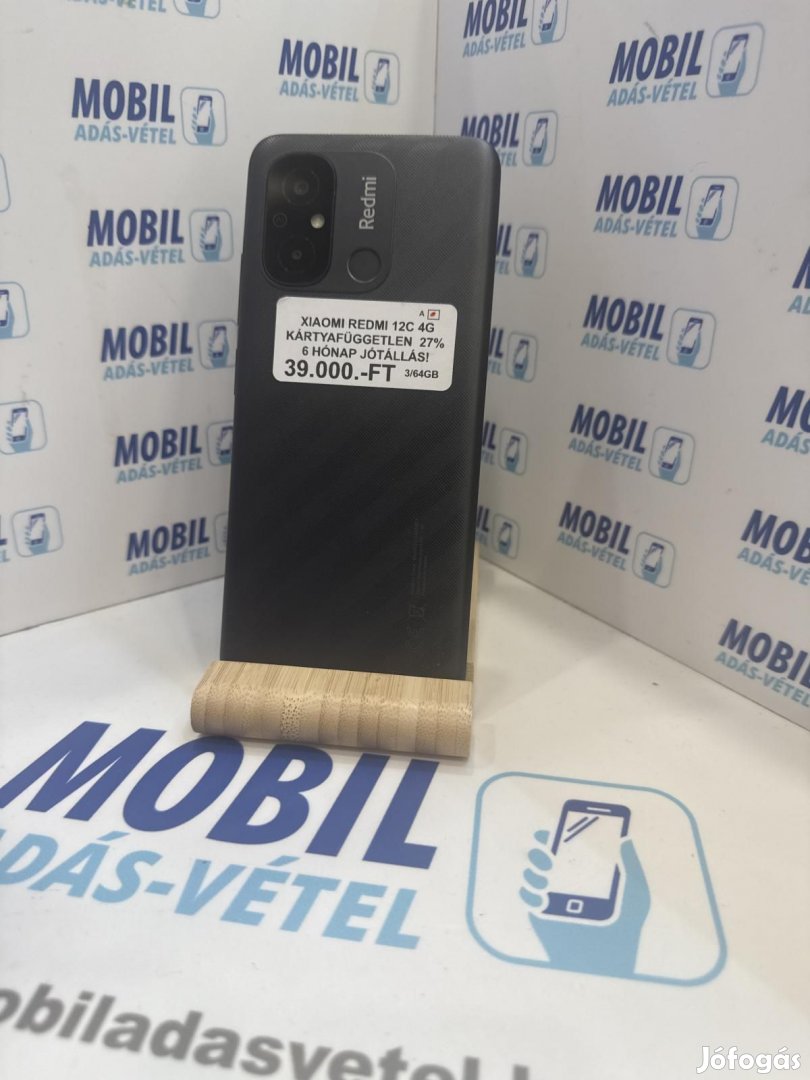 Xiaomi Redmi 12C Kártyafüggetlen 64 GB, 12 hó garancia