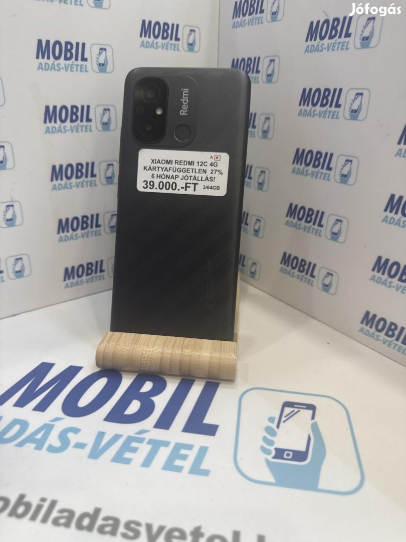 Xiaomi Redmi 12C Kártyafüggetlen 64 GB, 12 hó garancia
