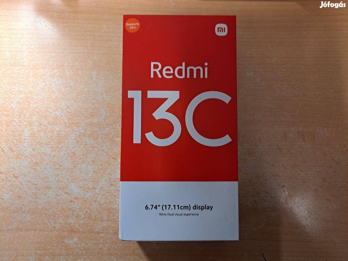 Xiaomi Redmi 13C NFC 4/128GB Black Dual Független Új Garanciával !