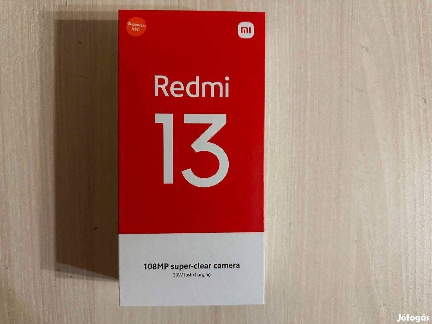 Xiaomi Redmi 13 NFC 6/128GB Blue Dual Független Új Garanciás !