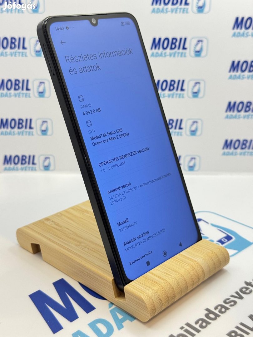 Xiaomi Redmi 13c Kártyafüggetlen 128 GB 4 GB Ram, 12 hó garancia
