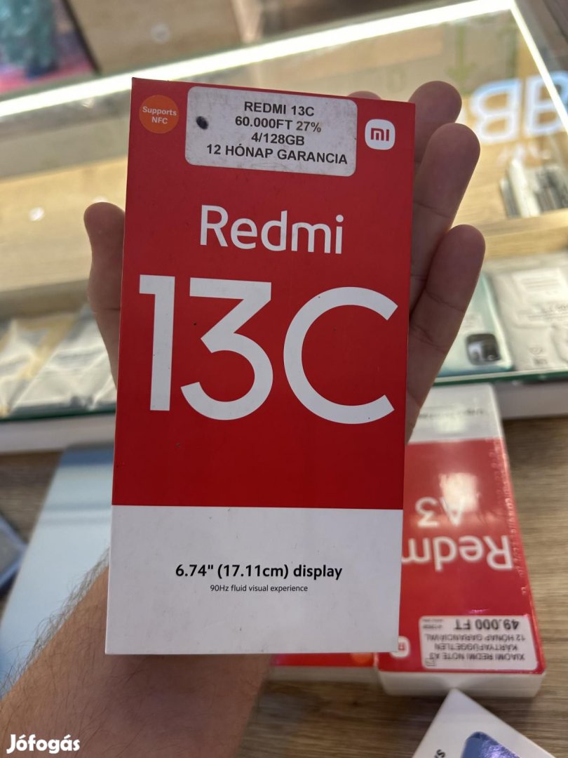 Xiaomi Redmi 13c Kártyafüggetlen 128 GB, 12 hó garancia