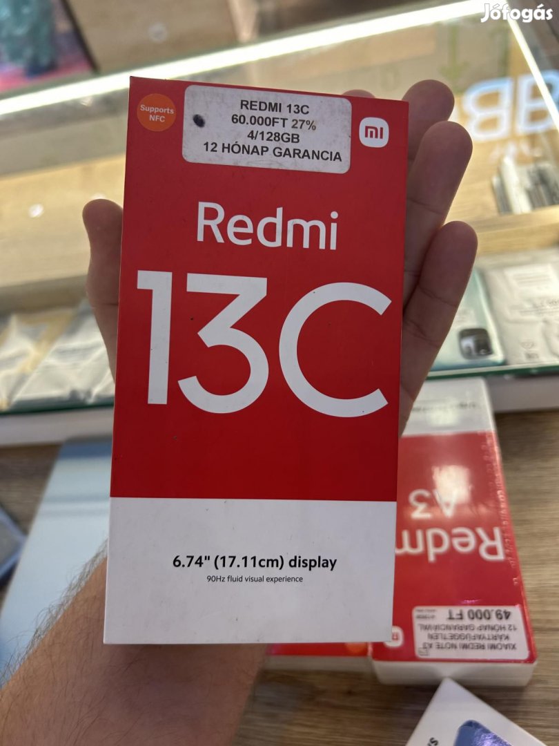 Xiaomi Redmi 13c Kártyafüggetlen 128 GB, 12 hó garancia